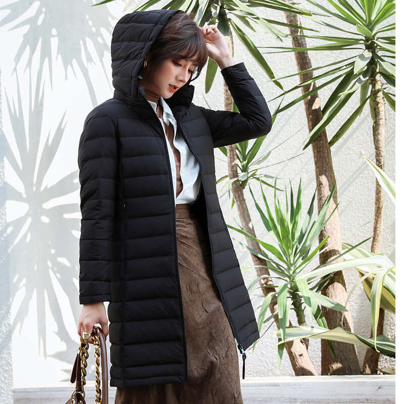 Bestseller Long 90% Duck Down Jacket Matt Fabric Padded Warm Coat Seamless Waterproof Outwear Hooded Removable 8 Ddmylion