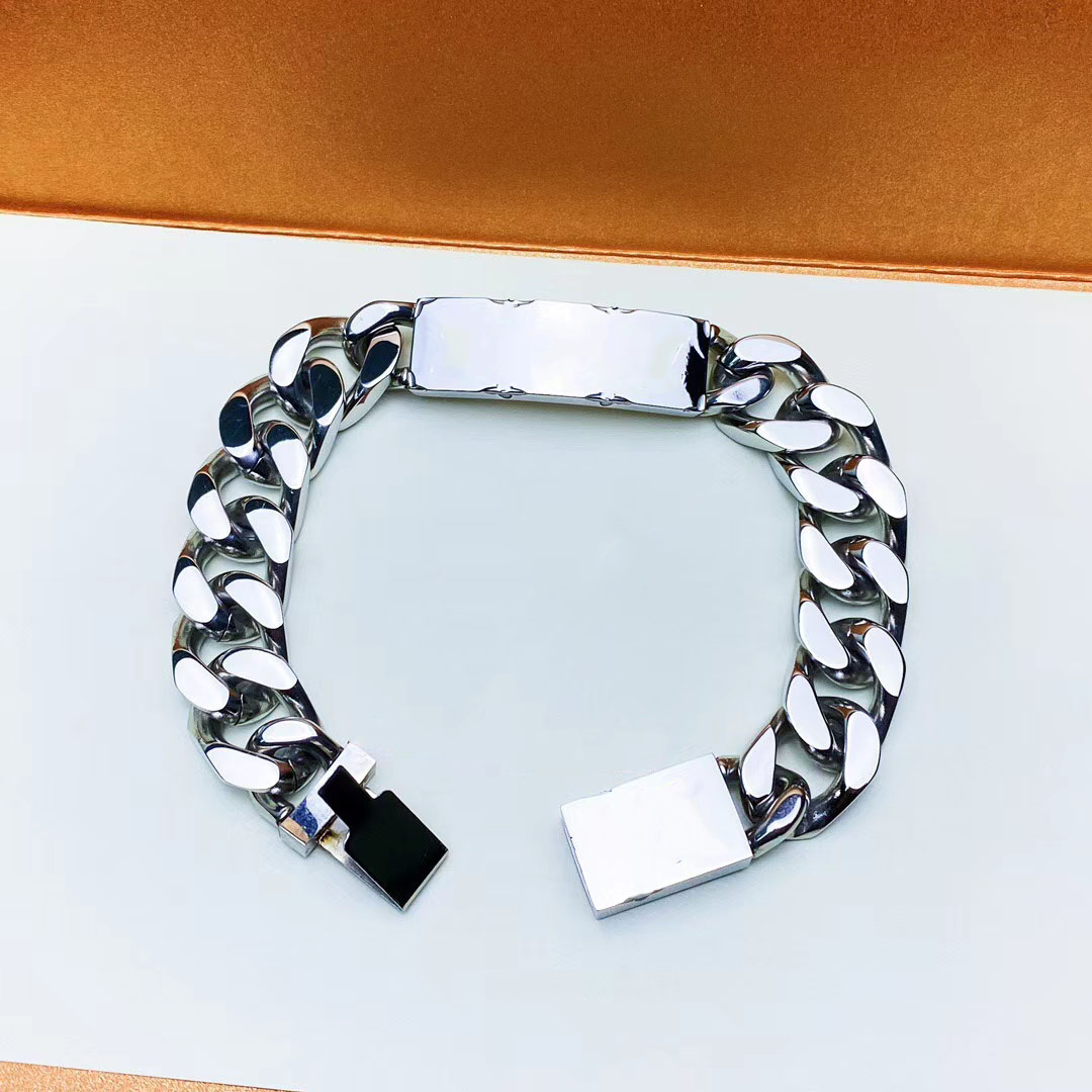 Fashion Unisex Jewelry Stainless Steel Bracelets Bangles pulseiras letter Bracelets For Man and Women no Box-image-709839758