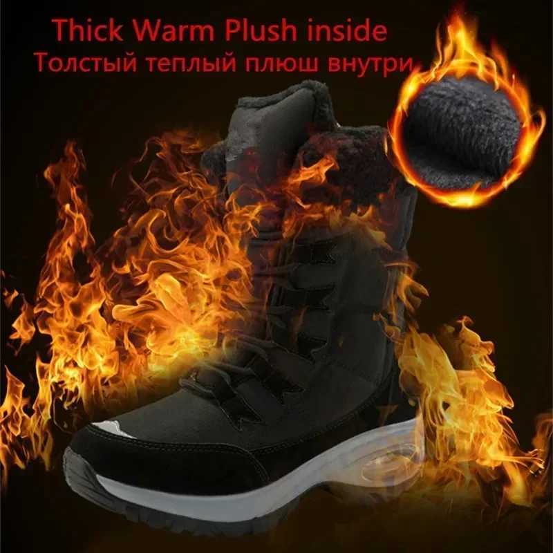 High Quality Warm boots high-quality warm snow lace foldable ankle outdoor waterproof hiking boots size 36-42 T241113