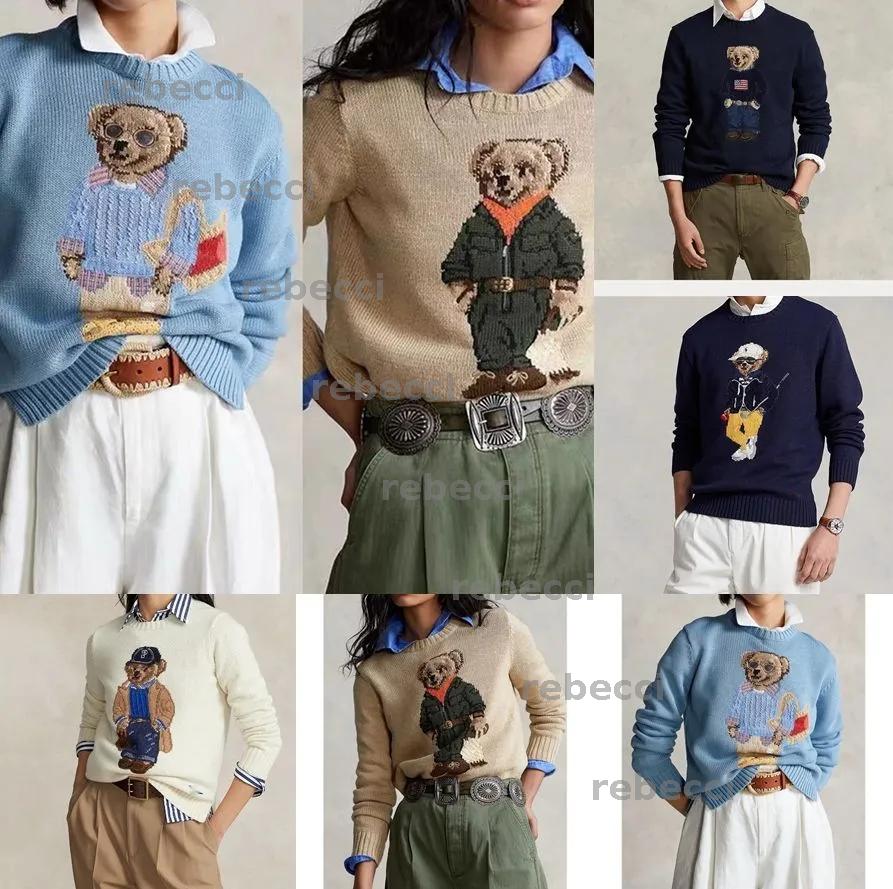 Womens Sweaters Winter Autumn mens sweaters bear long slve womens knitwear knitting designer pullover knit print clothing loose knitted Asian siz