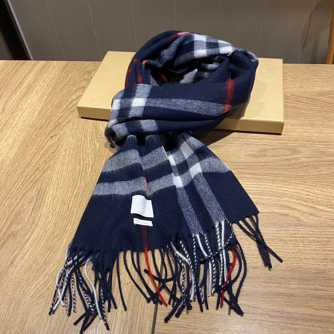 Designer scarf New women Fashion Basic style Winter cashmere Soft scarfs Plaid warmth cape high Quality 2024 gift