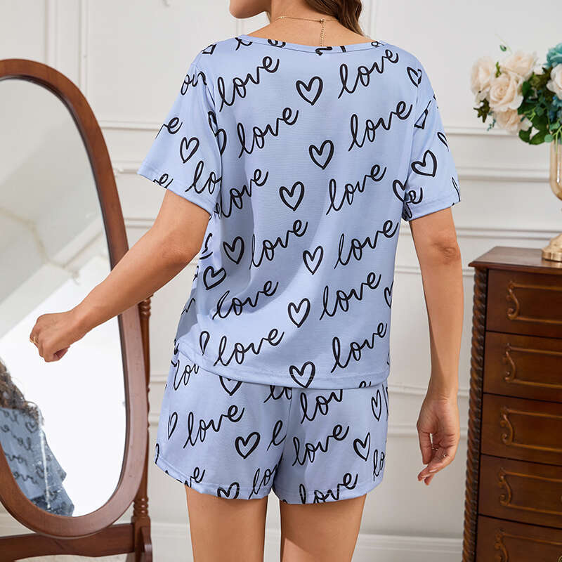 Best-seller dames 2 pièces Pamas été Shorts ensembles vêtements de nuit pour femmes vêtements de détente à manches courtes maison vêtements costu