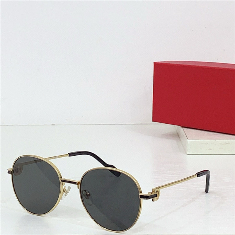 Nouvelles lunettes de soleil de mode 0335S Cadre rond K Cadre Gol