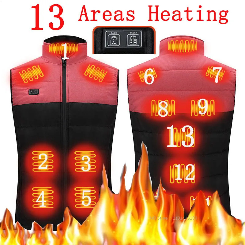 jacket for men and women USB infrared 11 zone vest jacket winter electric vest vest sports hiking S-5XL 240903