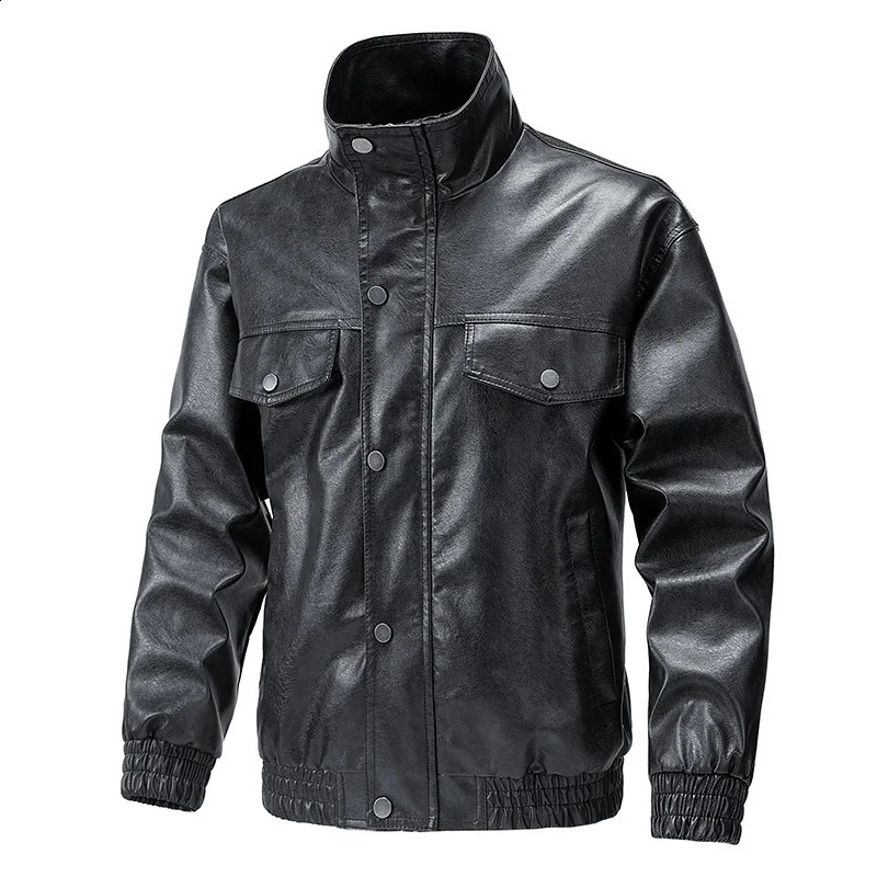 Autumn Leather Coats Couple Style American Vintage High Street Pilot Leather Jacket Plankton Handsome Couple Motorcycle Suit 240903