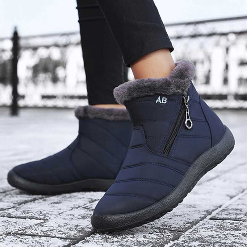 High Quality Warm boots snow warm shoes waterproof platform boots zipper boots womens flat bottomed Fi Botas drone winter boots Fem T241113