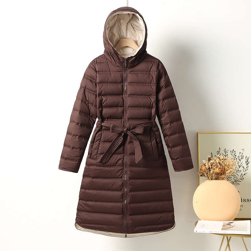 Best-seller femme hiver femmes à capuche longue veste blanc canard vers le bas léger automne coupe-vent Parkas sans couture 8 Ddmylion