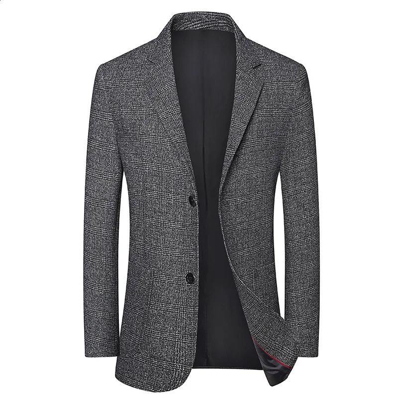 Blazer de haute qualité Mens British Style Entrevue Elegant Business Fashion Fashion haut de gamme simple Gentleman Suit Suit Jacket 240902