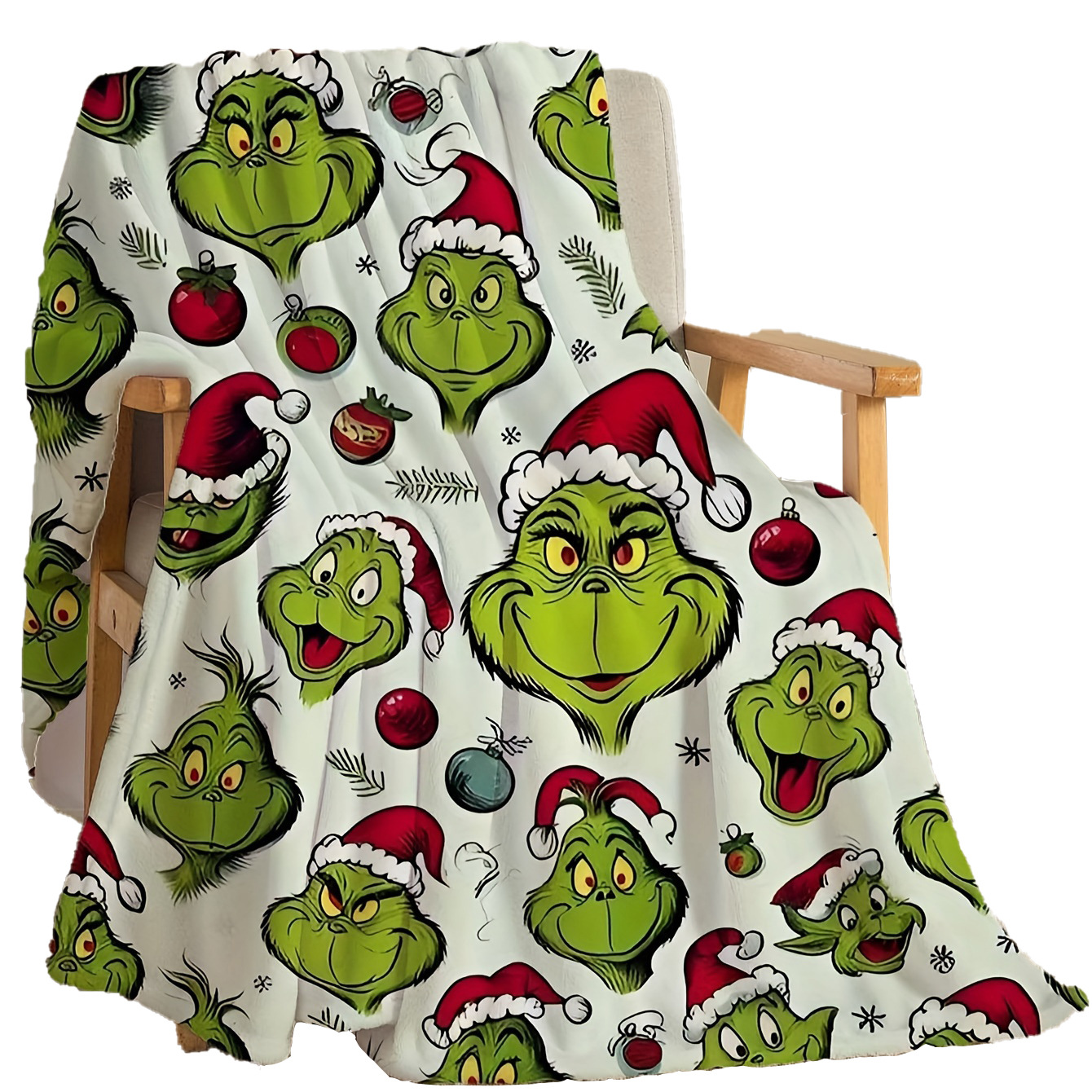 Cross Border Christmas Flannel Blanket Printed Living Room Sofa Office Decoration Nap Blanket-image-1016574909