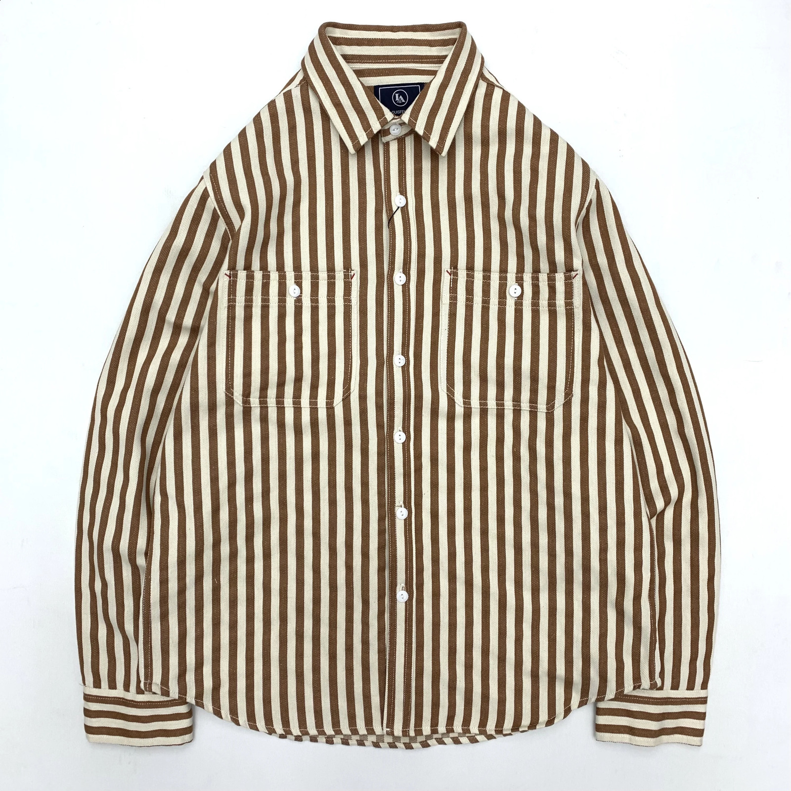 Amekaji American Vintage Colorful 100% Cotton Workwear Shirts for Men Spring Autumn Long Sleeve Youth Male Tops 240902