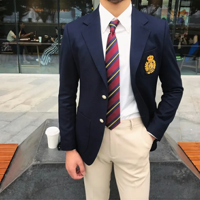 Mens Suit Single Breasted Notch Lapel Jacket Business Casual Blazer Coat High Quality Fashionable Slim Fitting Tuxedo 240902
