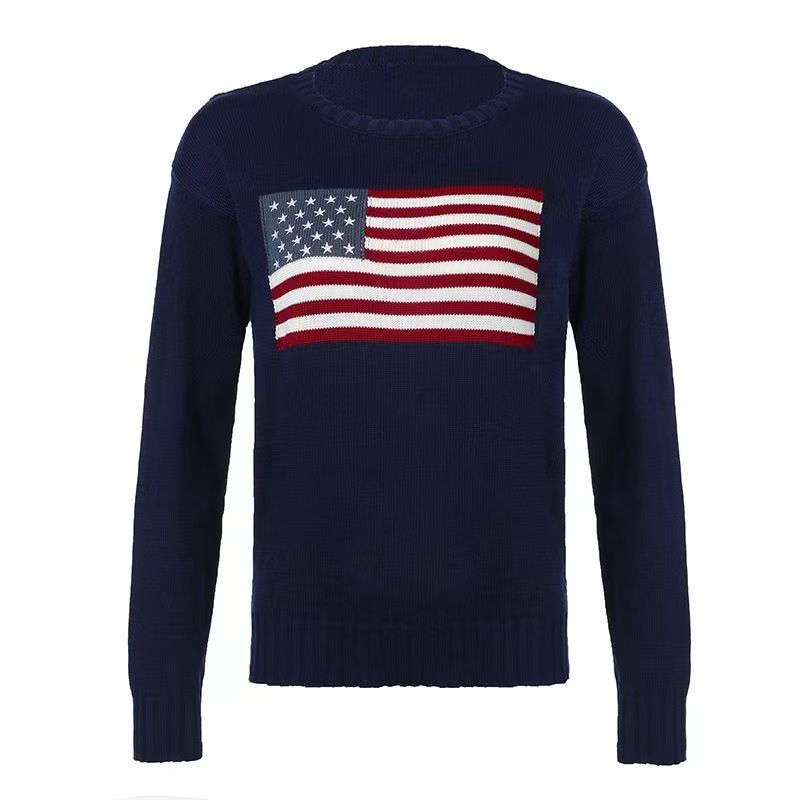 Pulls de femmes New Casual Trend America Flag Independence Day Pullover Treat Pull For Women Automne et Winter Sweet
