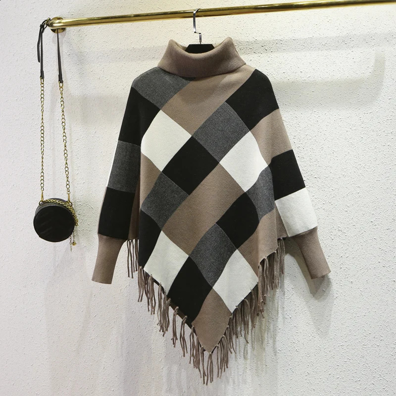Pullover Sweater Women Turtleneck Pullovers Solid Stretch Striped Korean Top Knit Harajuku Fall 2023 Winter Clothes 240904