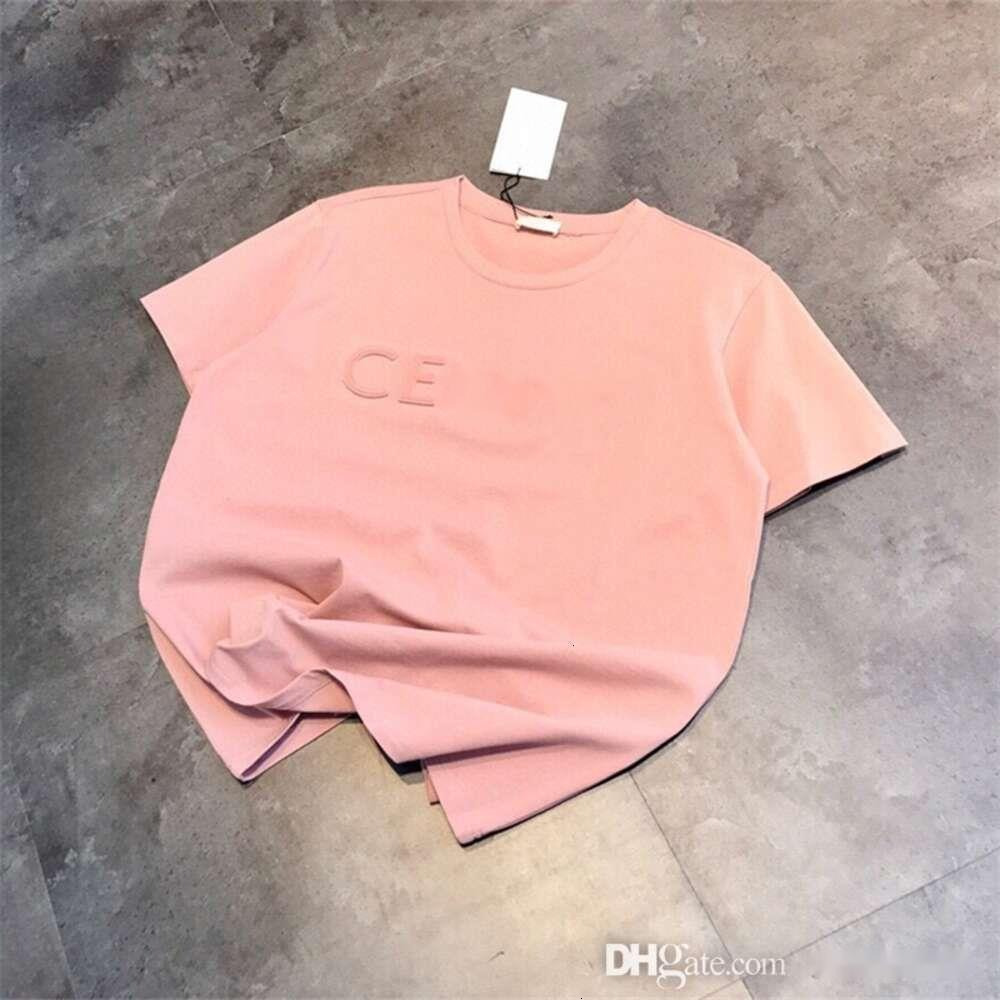 Designer pour femmes T-shirt Vêtements de haute qualité Tops pour les dames Lettre ronde manche à manches courtes polyvalentes T-shirts lâches