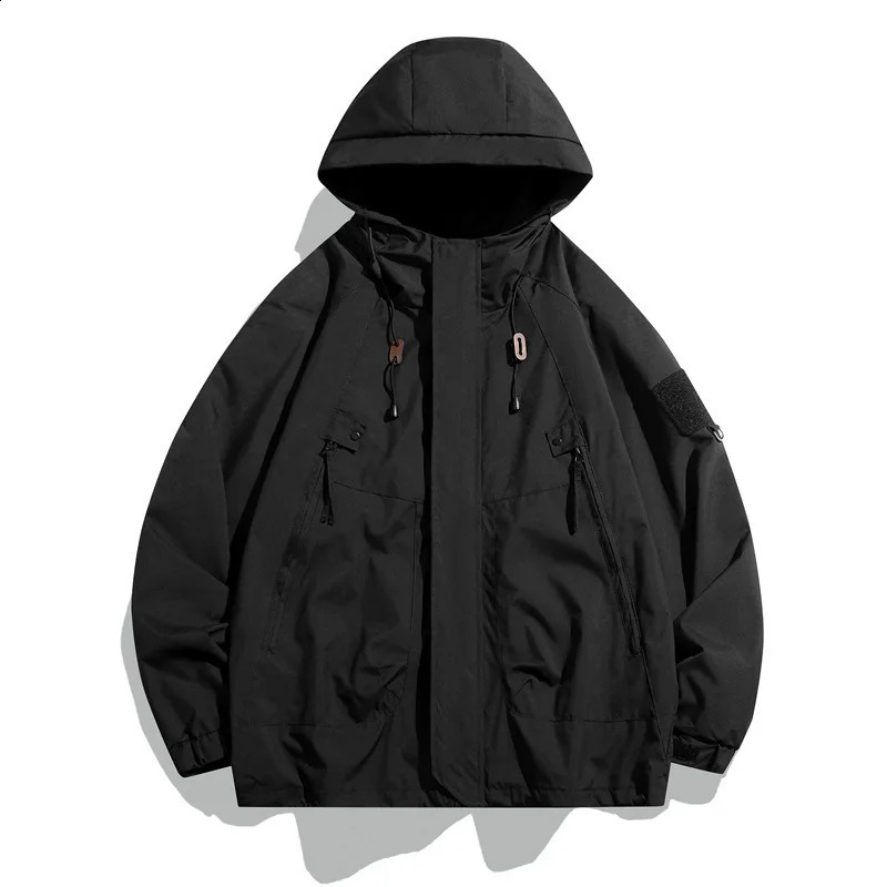 Windbreaker Windproof Men Jacket Waterproof Casual Hiking Outdoor Camping Hooded Thin Oversize Street Male Coat 240902