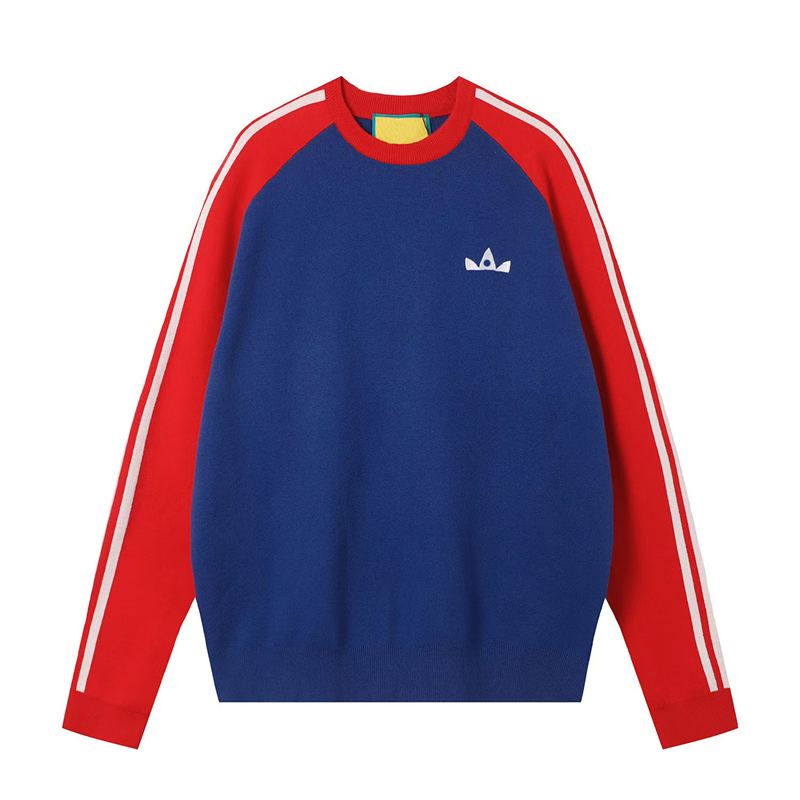Classic mens designer sweater fashiona black red striped women sweaters versatile casual letter logo Christmas red sweater loose men sweaters