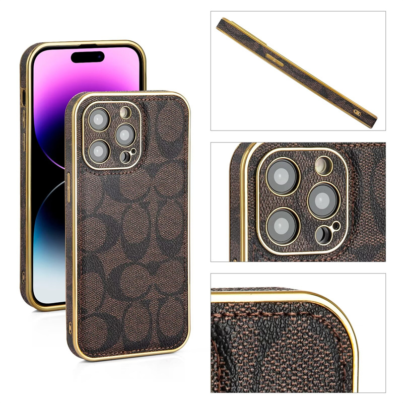 Luxury Designer Phone Cases for iPhone 17 Pro Max phone case designer 17air 16 15 14 13 12 11 16Plus 15Plus P Designs Full Leather Protection design