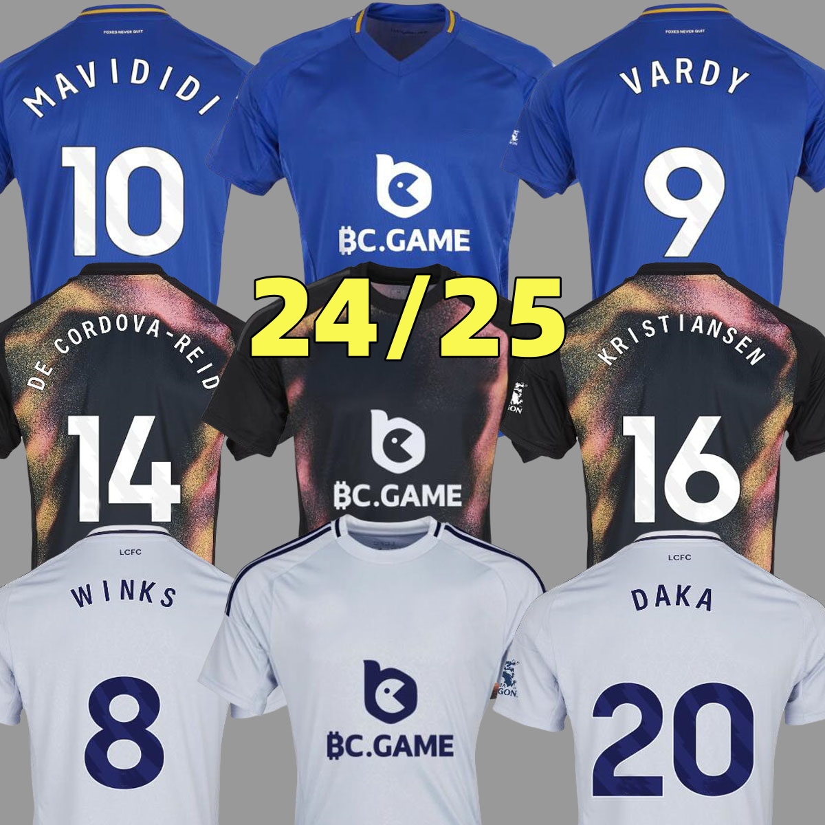 24 25 Leicesters Citys 24 25 Jerseys de foot