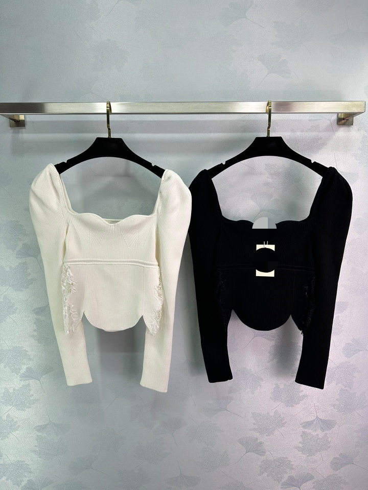 904 2020 Pull d'automne Couc carré à manches longues à manches longues Flora Imprimé de mode Luxury Button Vêtements L808