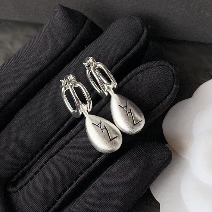 NOUVEAU STYLE Luxury Designer Brandhed Letter Y Stud en acier inoxydable Boucles d'oreilles en argent femme lettres de mode Bouculates d'oreilles