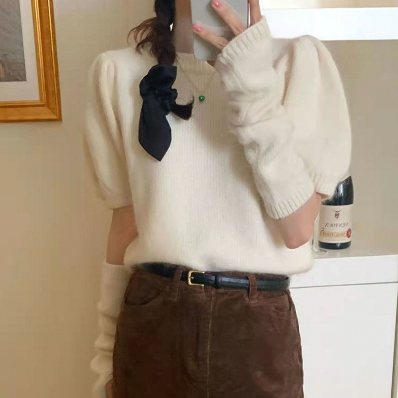 Pulls de femmes automne d'automne d'hiver sexy pull en tricot à une épaule à une épaule à manches courtes à manches détachables à manches de Noël