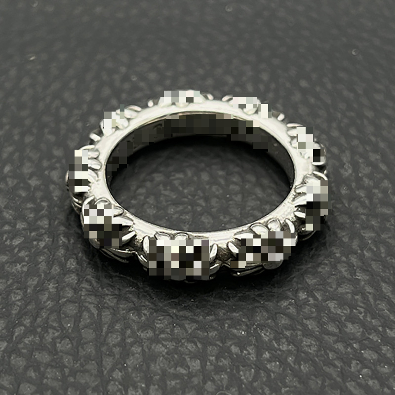 Designer Cluster Rings Full Crosses Flower Ring for Men and Women Personality Hip Hop Domineering Ring Do Old Style Men