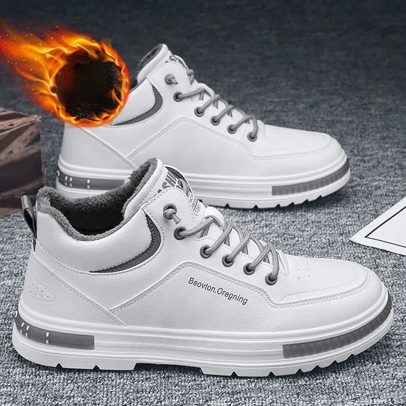 Hommes moelleux chauds décontractés plats vulcanisés chaussures homme lacets-up léger les baskets de marche mâle respirant Atillas hom ebc4