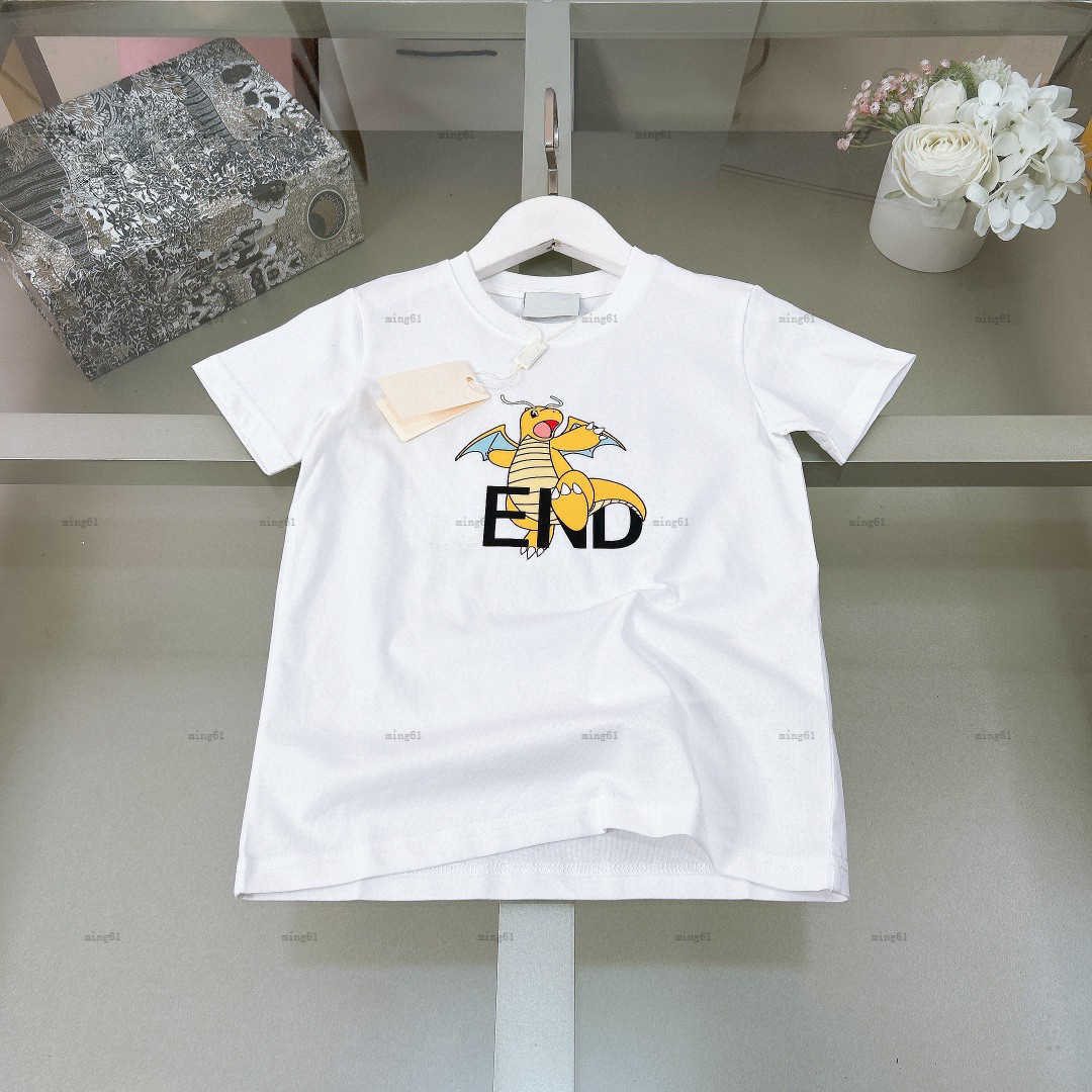 Brand child T-shirt Complete labels baby tshirt Size 90-160 CM Cartoon animal print designer baby clothes summer boys girls Short Sleeve tees-image-1017535717