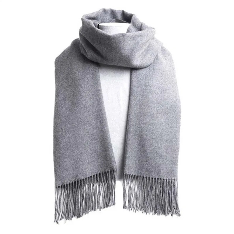 33 * 174 cm d'automne et d'hiver Couleur solide Imitation Scarpe en cachemire Single Couleur épaisse longue et femme Siclat chaud à Tassel Womens