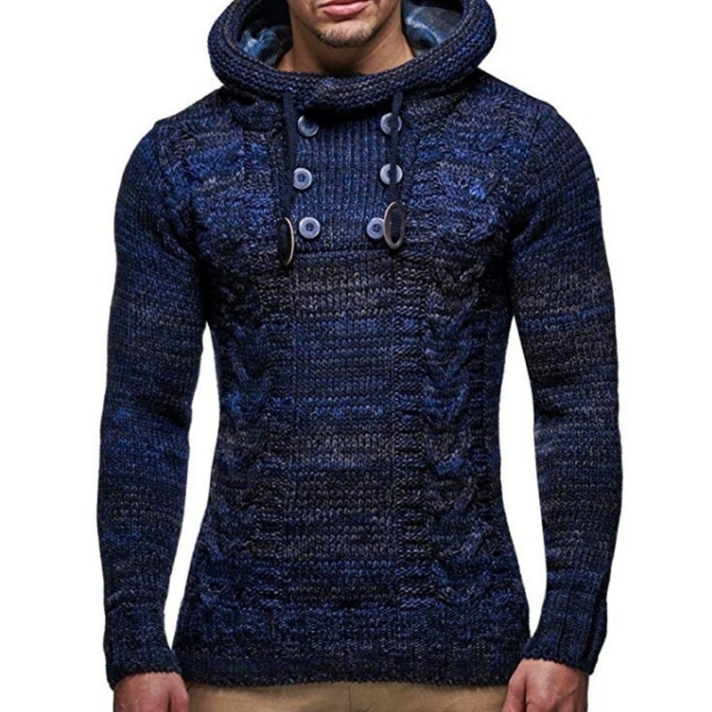 MINDYGOO High Quality Wholesale Customization Mens Knitted Jacket Autumn Turtle Neck Sweater 240907