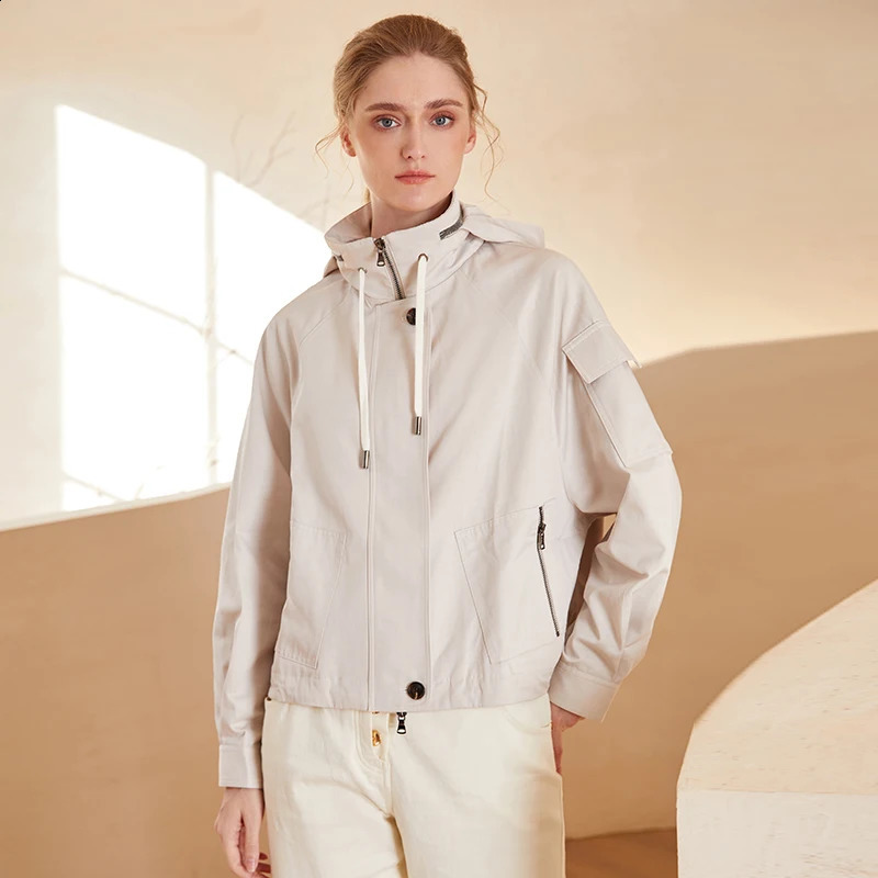 K1183W cotton autumn and winter womens outerwear y clothing hooded jacket loose top 240902