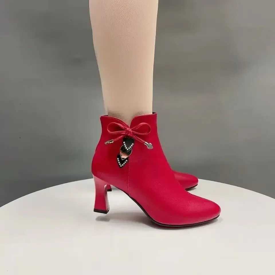 Bottes chaudes de haute qualité printemps / automne fi pointu talons hauts bottines bottes chaudes chaussures high h chaussures botas fni fi bott