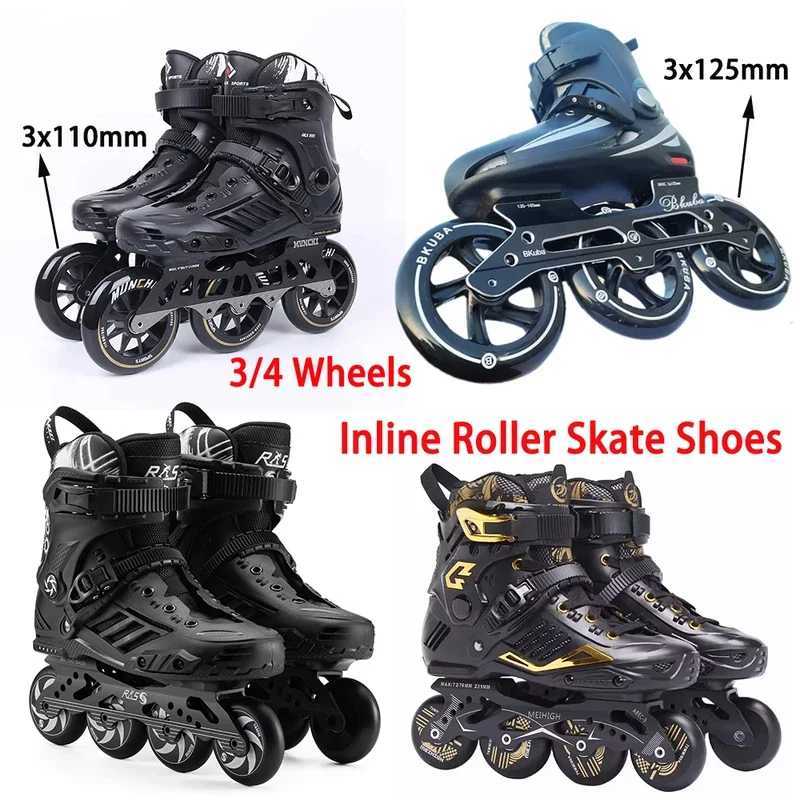 Inline Roller Skates 3 wheels Roller Skates Shoes Men Speed Skates Adult Racing Speed Skating H240906-image-1017649491