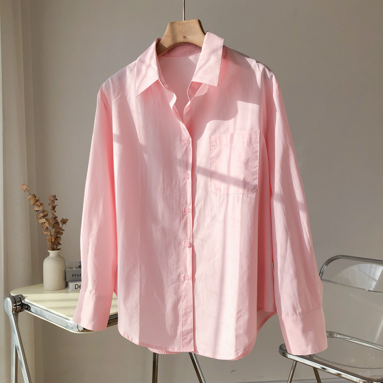 Silk shirt style surf club 24ss wave gradient flower silk long sleeve shirt-image-736534795