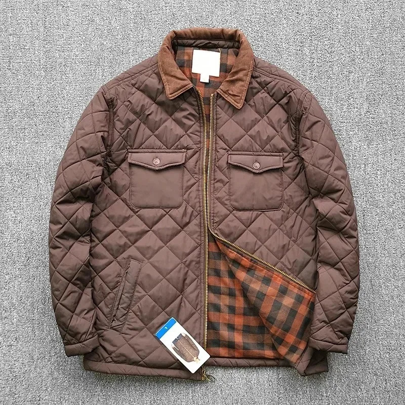 2023 Winter Mens Cotton Padded Jacket Casual Fur Collar Windbreaker Parkas Golf Coat Classic Waterproof Men Puffer 240907