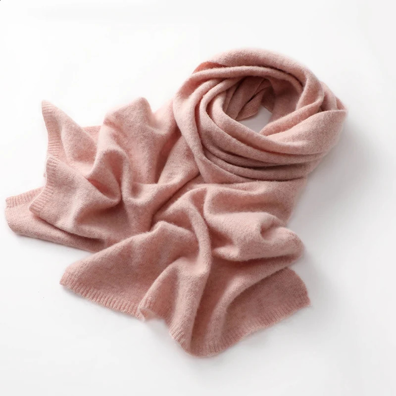 Quality 100 Cashmere Scarf for Women Men Solid Color Warm Winter Knit Wrap Soft y Neck Warmer Fashion Lightweight 260910