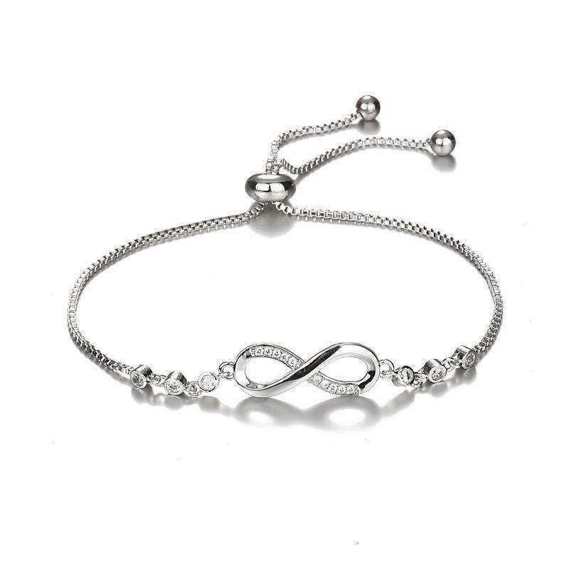 Bijoux de créateur bracelet en diamant cadeau de fête de mariage pour petite amie accessoires populaires réglables Micro ensemble Zircon 8 caract