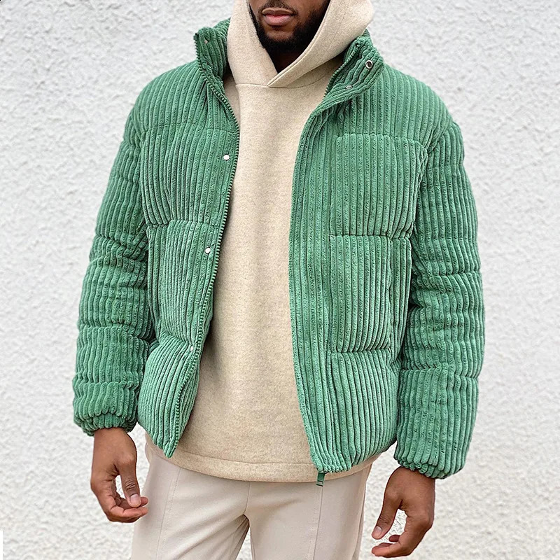 veste matelassée en velours côtelé pour homme, manteau d'automne et d'hiver 2023, combinaison de vol chaude 240907