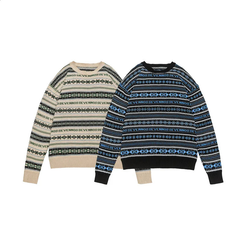 Mens winter sweater oversized long sleeved top Korean fashion streetwear Y2K Harajuku zipper jumper clothing 240907
