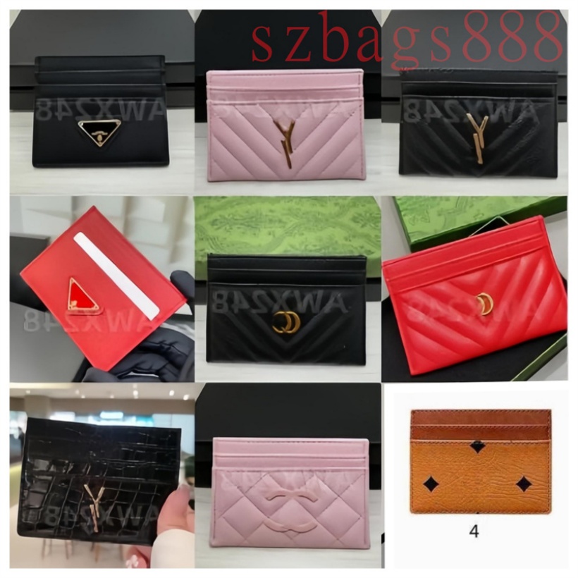 Porte-cartes d'identité de crédit de créateur sac à main Luxury Sacs de portefeuille en cuir en peau de mouton sacs à carte à carte pour hommes s