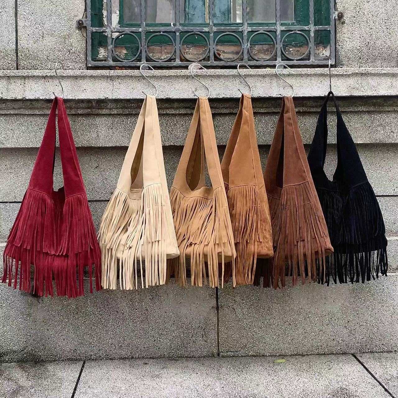 Sac à grande capacité pour les femmes, l'automne d'hiver nouvel article, sac fourre-tout en daim sous les bras, sac à bandoulière haut de gamme 2