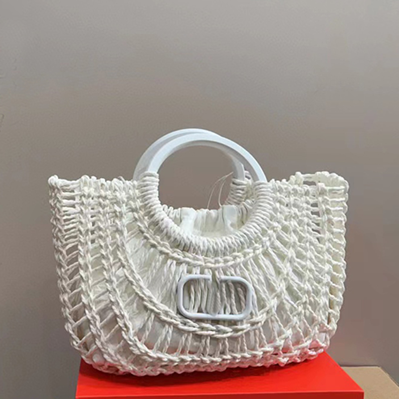 2025 Designer Bags de plage bacs de mode pour femmes Tempérament personnalisé, Sac à main tissé en cuir authentique de haute qualité décontracté