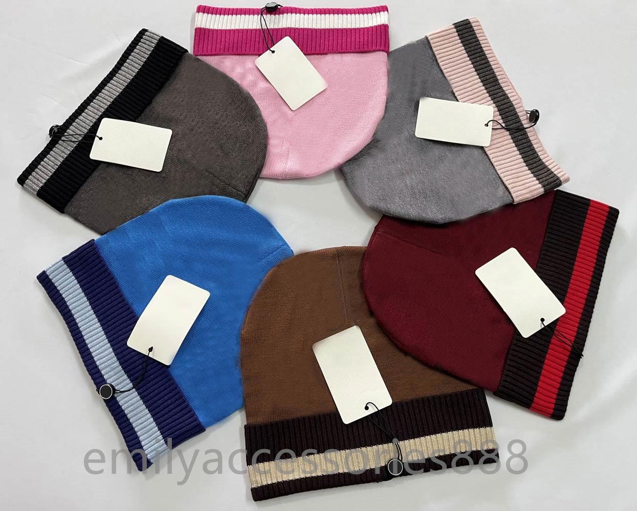 Designer beanie bonnet winter hat beanies women men casual striped embroidered letter fall daily outfit cotton knit dome woman man beanie skull c
