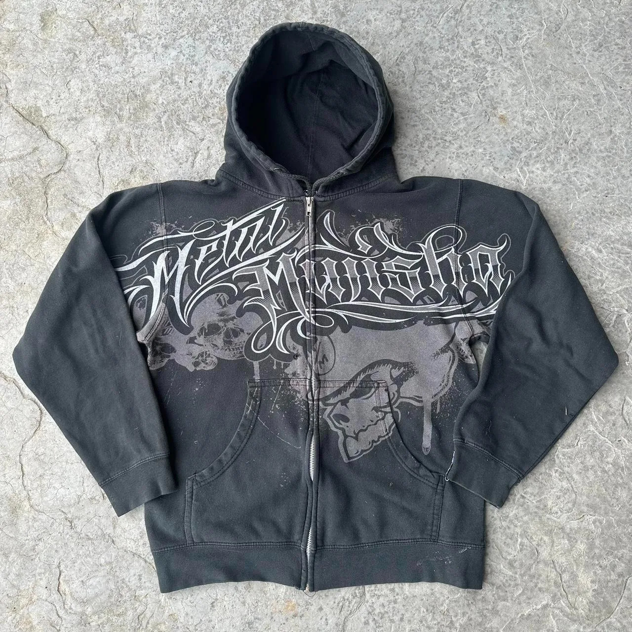 Y2K ultra-fine coat mens printed womens hoodie fashionable punk Harajuku couple zipper hoodie top retro gothic fashion street clothing 240907