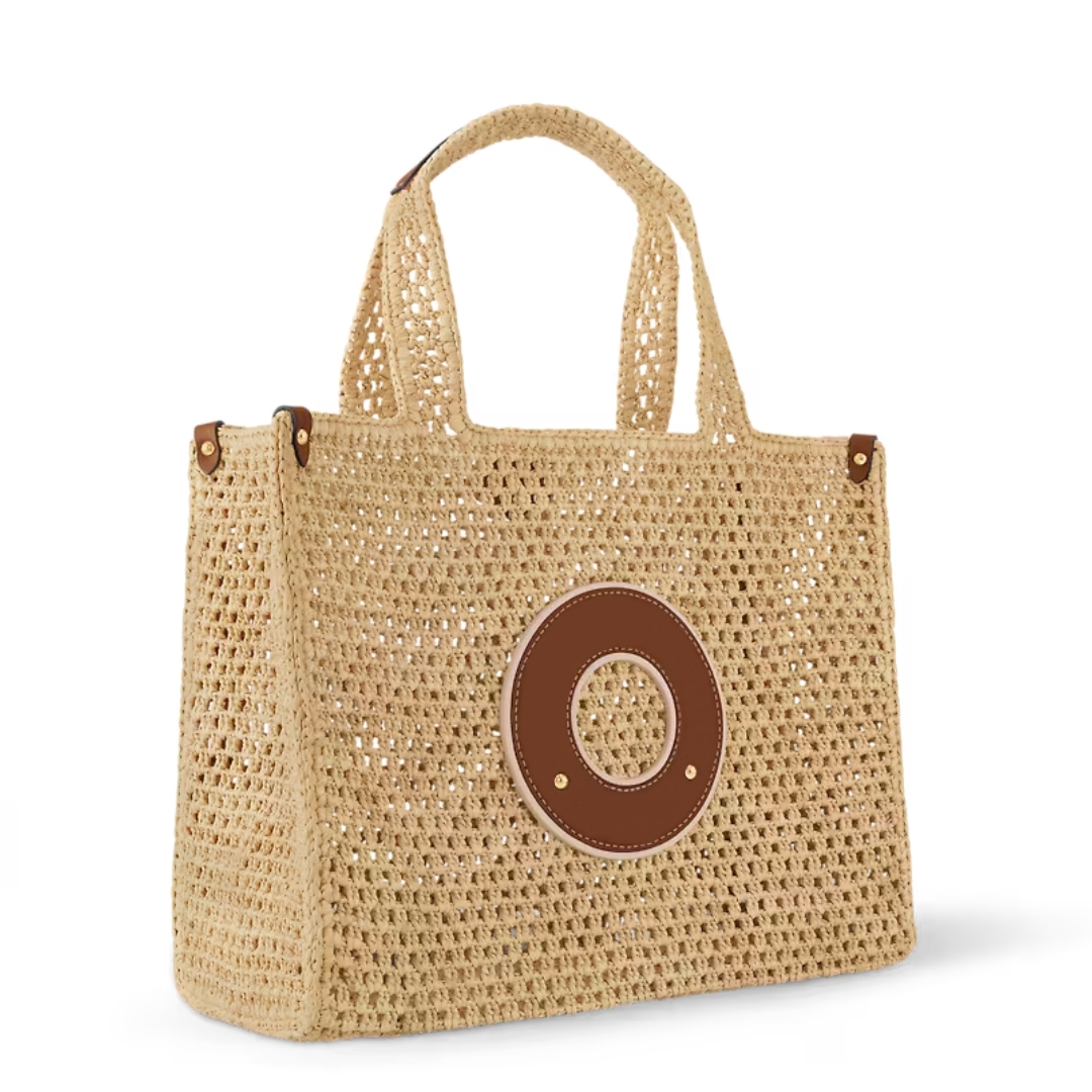 Women's Luxurious Raffia Straw Tote - Spacious High-Quality Designer Summer Beach Bag with Adjustable Strap