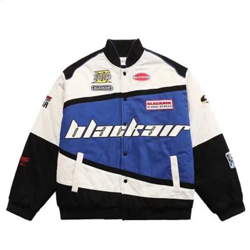 Retro racing jacket mens high street motorcycle tactical military spring womens color competition baseball 240902