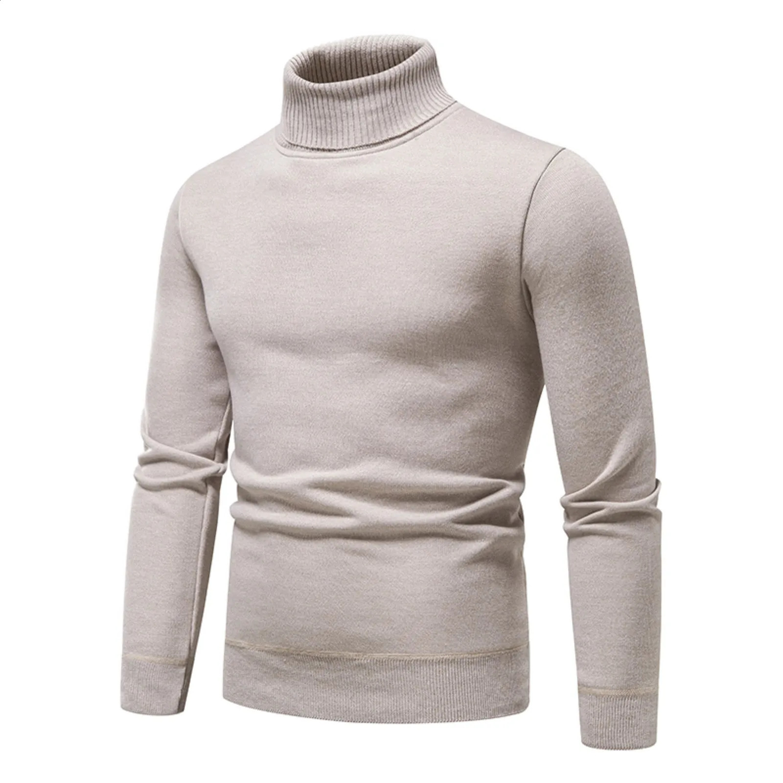 Pull à col d'automne Turtle Mens pour hommes en tricot chaud Couleur de tirage en train de tirer les hommes décontractés de tortue décontractée p