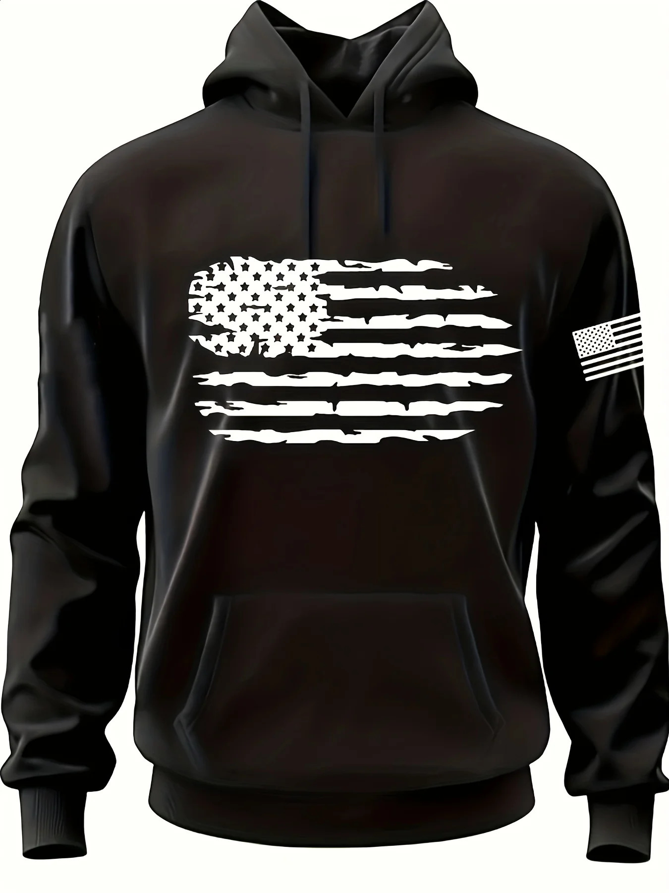 Mens Autumn Winter Long Sleeved Sweaters hooded Black 240908