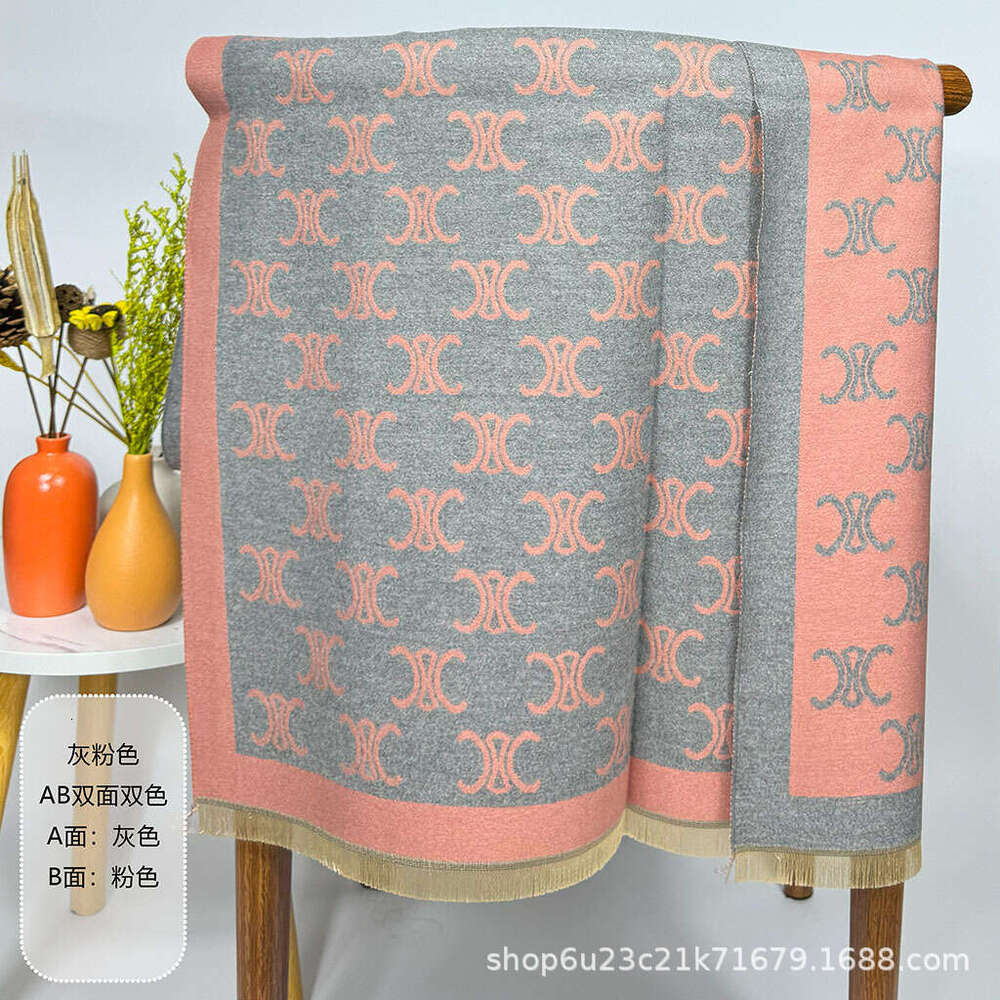 scarf women in autumn and winter new style for outdoor office shawl winter doublesided cashmere warm shawl