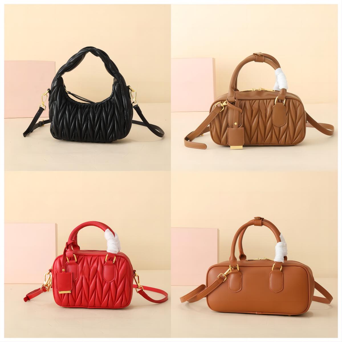 Sac fourre-tout design femme mini fourre-tout mini sac à bandoulière sac de bowling portefeuille plissé de luxe en cuir fourre-tout de banquet sa